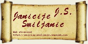 Janićije Smiljanić vizit kartica
